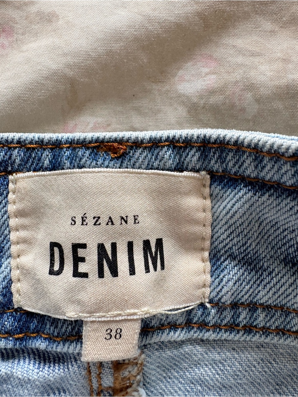 NWT Sezane Le Crop bleach jeans - Picture 5 of 5